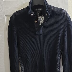 INC International Concepts Black Ribbed Sweater Size M